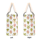 Cactus Pots And Flowers Luxury PU Leather Handbag Luxury PU Leather Handbag Plants Printed Offshore