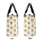 Cactus Pots And Flowers Luxury PU Leather Handbag Luxury PU Leather Handbag Plants Printed Offshore