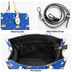 Cats In Space Luxury PU Leather Handbag Luxury PU Leather Handbag animal Printed Offshore Space