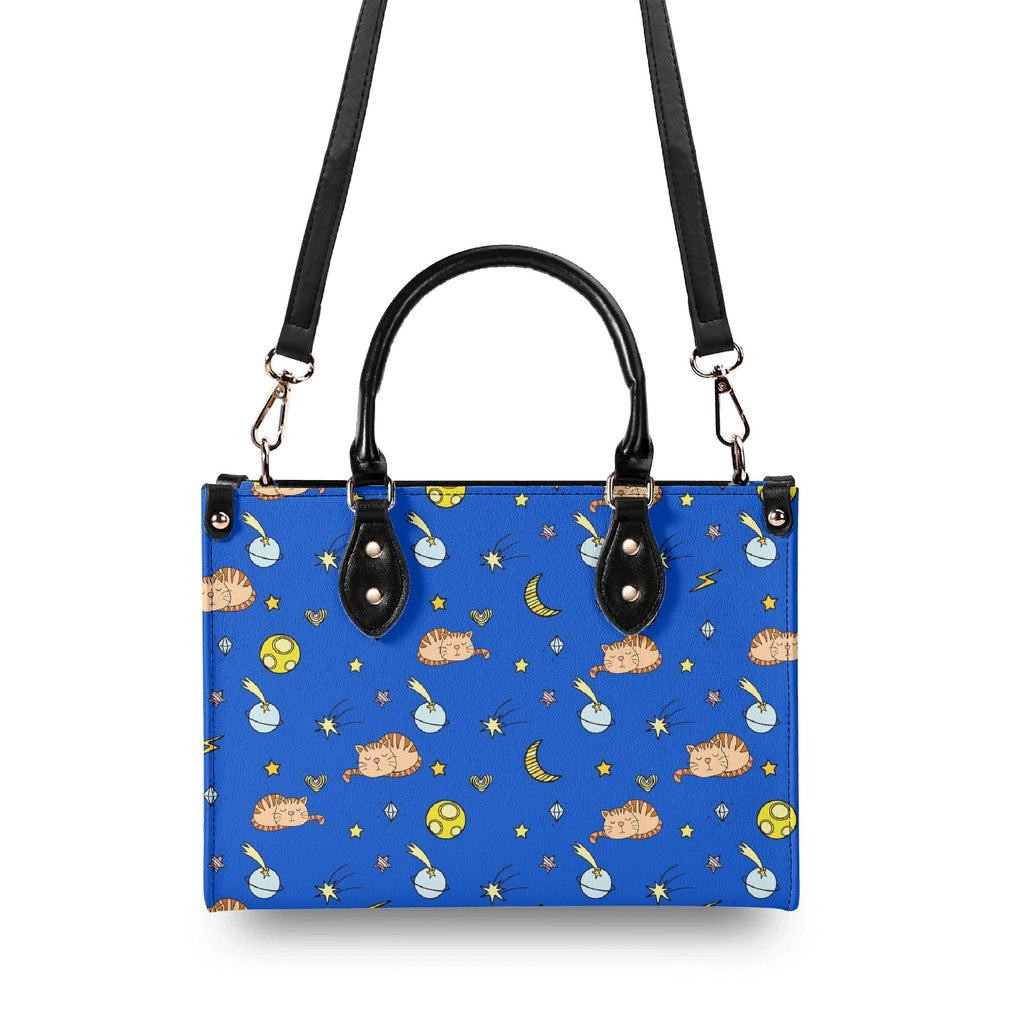 Cats In Space Luxury PU Leather Handbag Luxury PU Leather Handbag animal Printed Offshore Space
