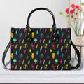 Fun Lightning Luxury PU Leather Handbag L Luxury PU Leather Handbag comic Printed Offshore