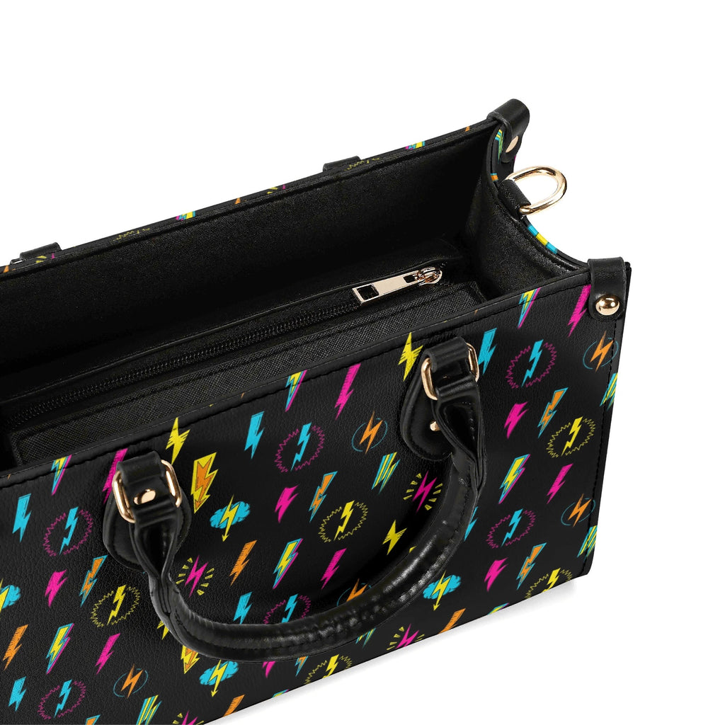 Fun Lightning Luxury PU Leather Handbag Luxury PU Leather Handbag comic Printed Offshore