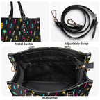 Fun Lightning Luxury PU Leather Handbag Luxury PU Leather Handbag comic Printed Offshore