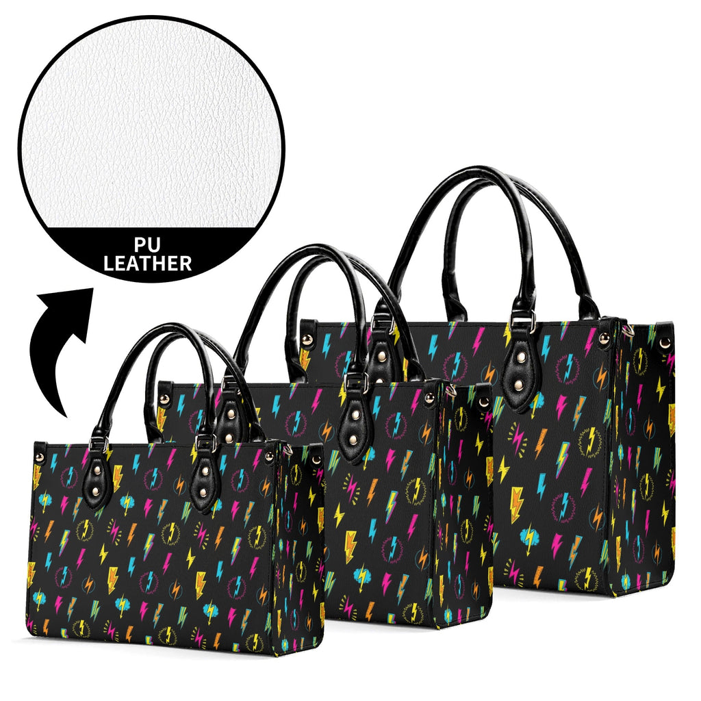 Fun Lightning Luxury PU Leather Handbag Luxury PU Leather Handbag comic Printed Offshore