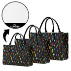 Fun Lightning Luxury PU Leather Handbag Luxury PU Leather Handbag comic Printed Offshore