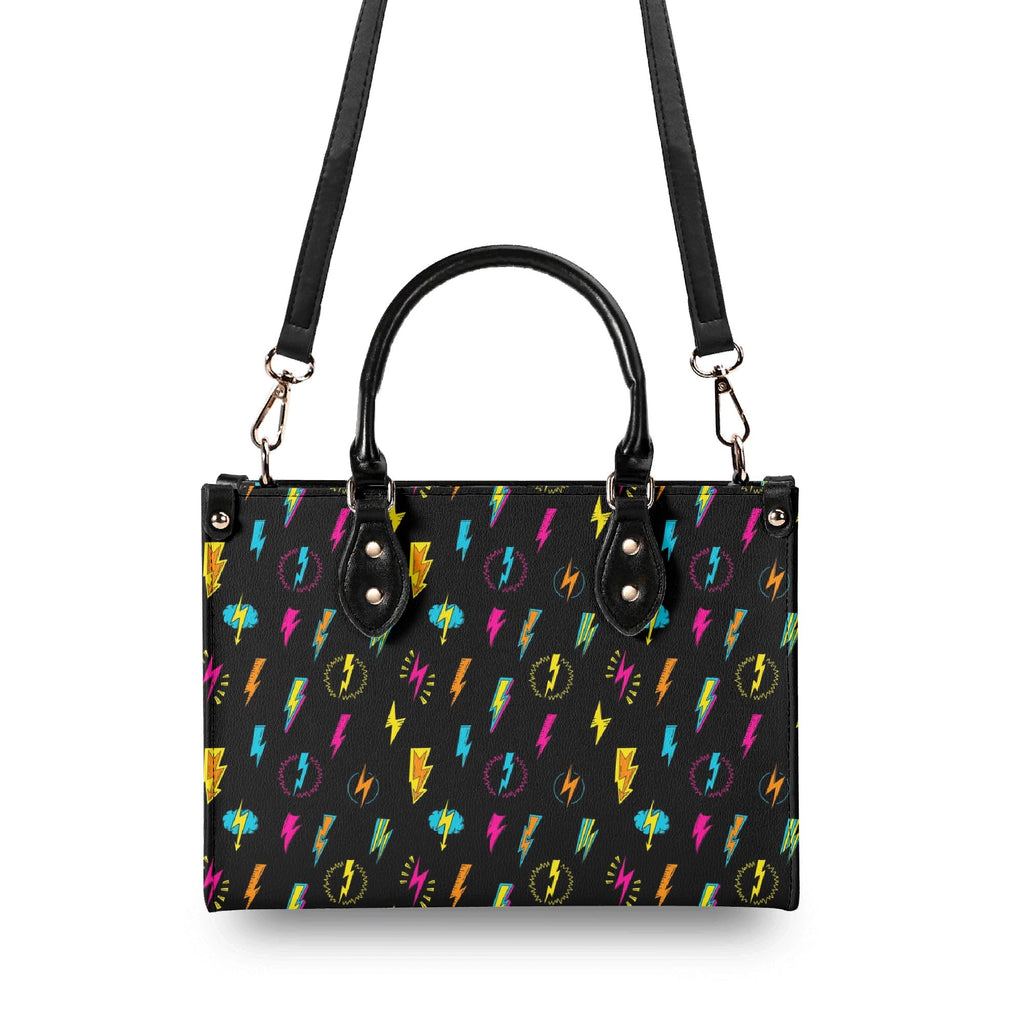 Fun Lightning Luxury PU Leather Handbag Luxury PU Leather Handbag comic Printed Offshore