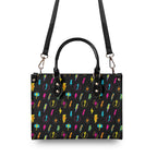 Fun Lightning Luxury PU Leather Handbag Luxury PU Leather Handbag comic Printed Offshore