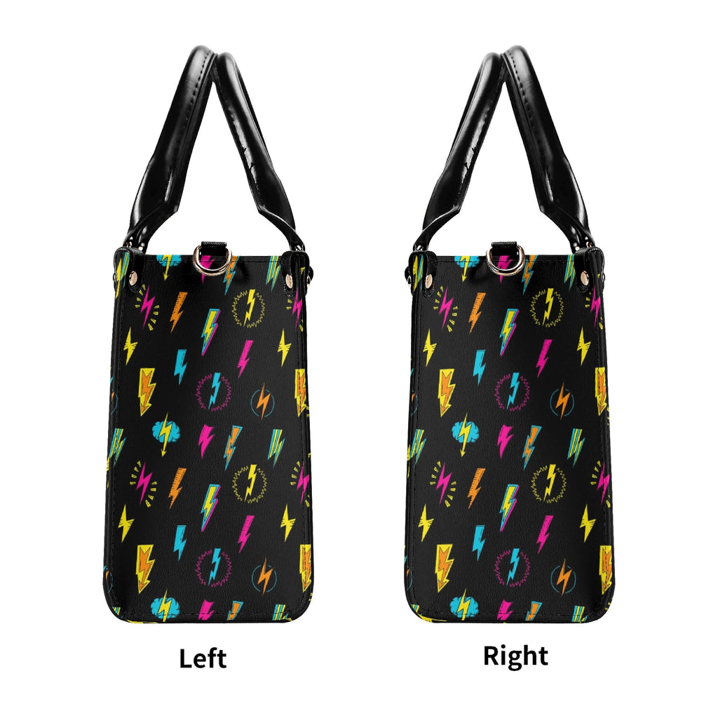 Fun Lightning Luxury PU Leather Handbag Luxury PU Leather Handbag comic Printed Offshore