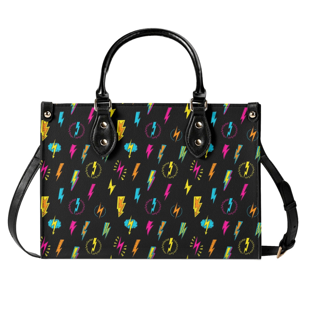 Fun Lightning Luxury PU Leather Handbag Luxury PU Leather Handbag comic Printed Offshore