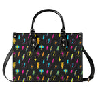 Fun Lightning Luxury PU Leather Handbag Luxury PU Leather Handbag comic Printed Offshore