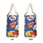 Comic Book Blue Luxury PU Leather Handbag Luxury PU Leather Handbag comic Printed Offshore