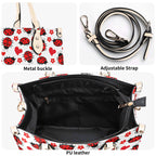 Ladybug Hearts Luxury PU Leather Handbag Luxury PU Leather Handbag animal Love Printed Offshore