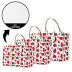 Ladybug Hearts Luxury PU Leather Handbag Luxury PU Leather Handbag animal Love Printed Offshore
