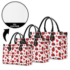 Ladybug Hearts Luxury PU Leather Handbag Luxury PU Leather Handbag animal Love Printed Offshore