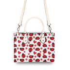 Ladybug Hearts Luxury PU Leather Handbag Luxury PU Leather Handbag animal Love Printed Offshore