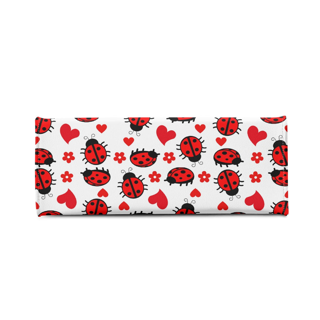 Ladybug Hearts Luxury PU Leather Handbag Luxury PU Leather Handbag animal Love Printed Offshore