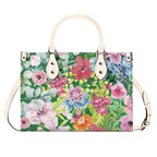 Bright Floral Luxury PU Leather Handbag Luxury PU Leather Handbag Plants Printed Offshore