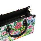 Bright Floral Luxury PU Leather Handbag Luxury PU Leather Handbag Plants Printed Offshore