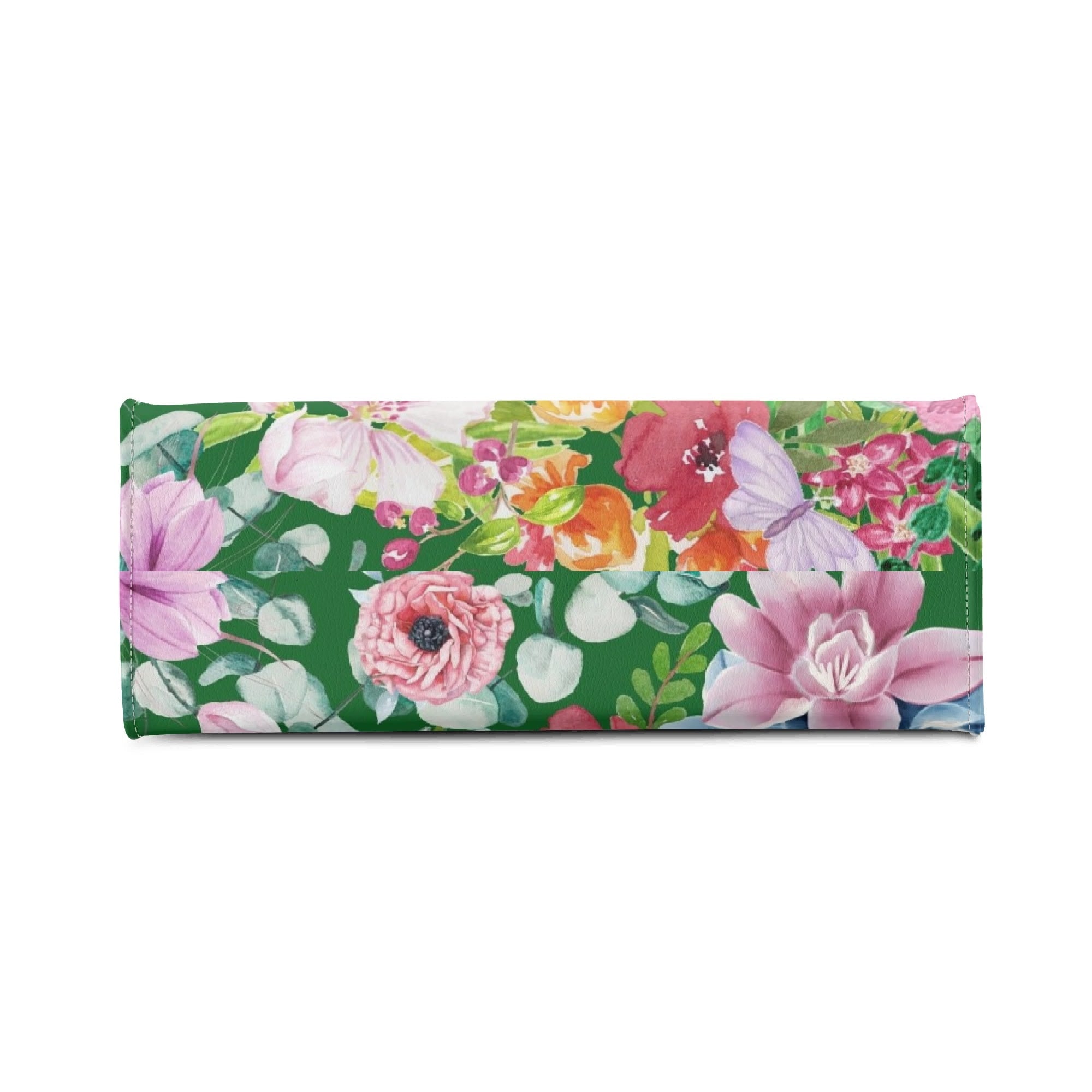 Bright Floral Luxury PU Leather Handbag Luxury PU Leather Handbag Plants Printed Offshore