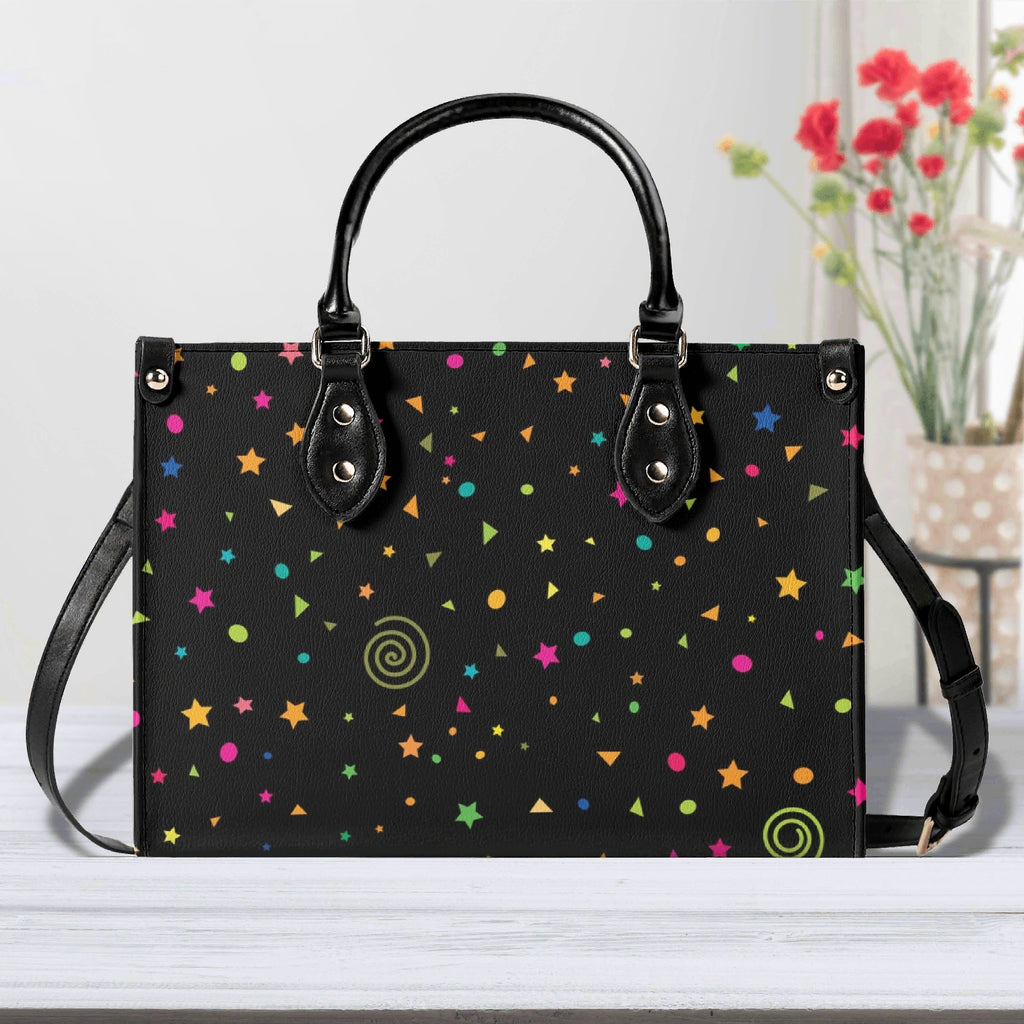Stars And Swirls Luxury PU Leather Handbag L Luxury PU Leather Handbag Printed Offshore
