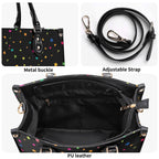 Stars And Swirls Luxury PU Leather Handbag Luxury PU Leather Handbag Printed Offshore