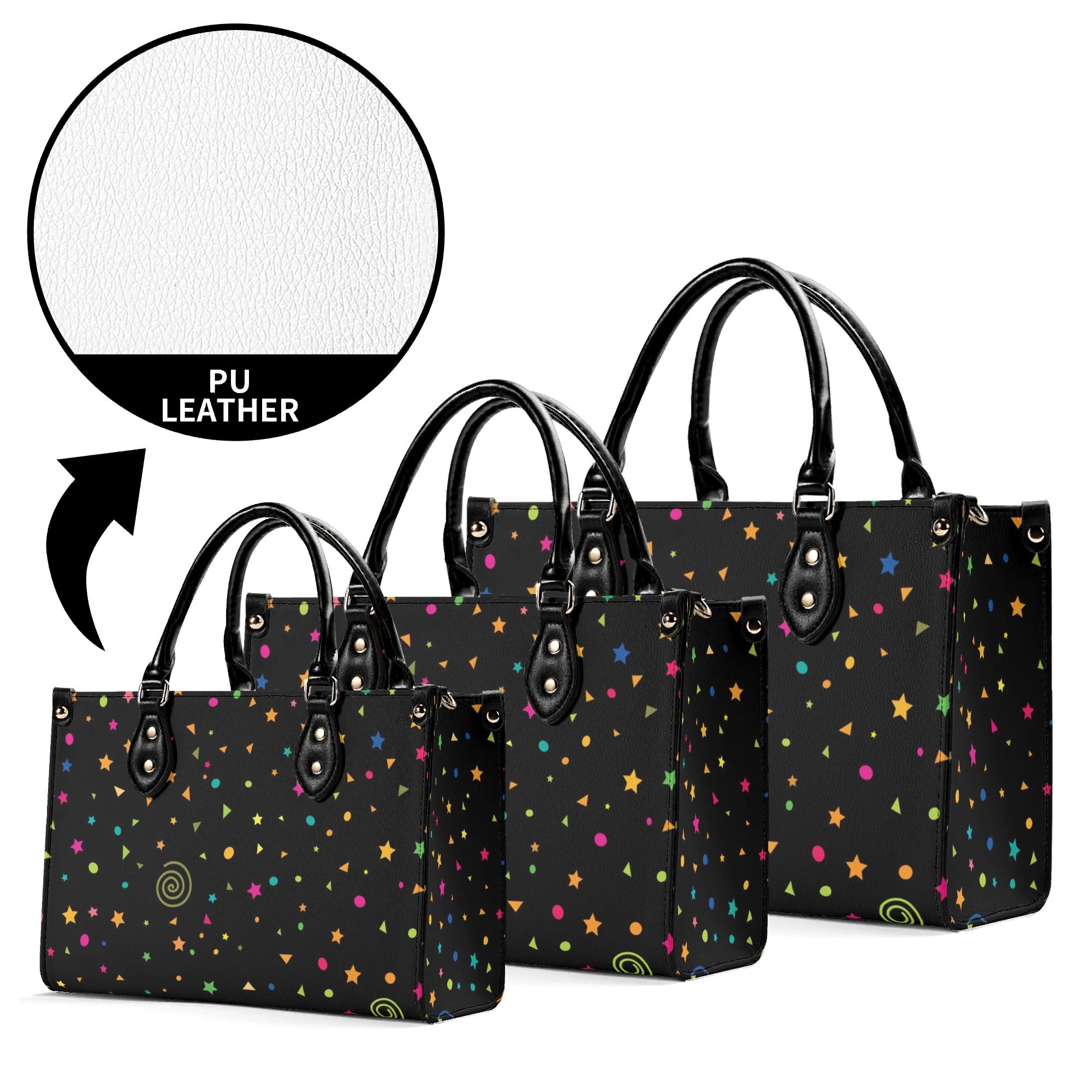 Stars And Swirls Luxury PU Leather Handbag Luxury PU Leather Handbag Printed Offshore