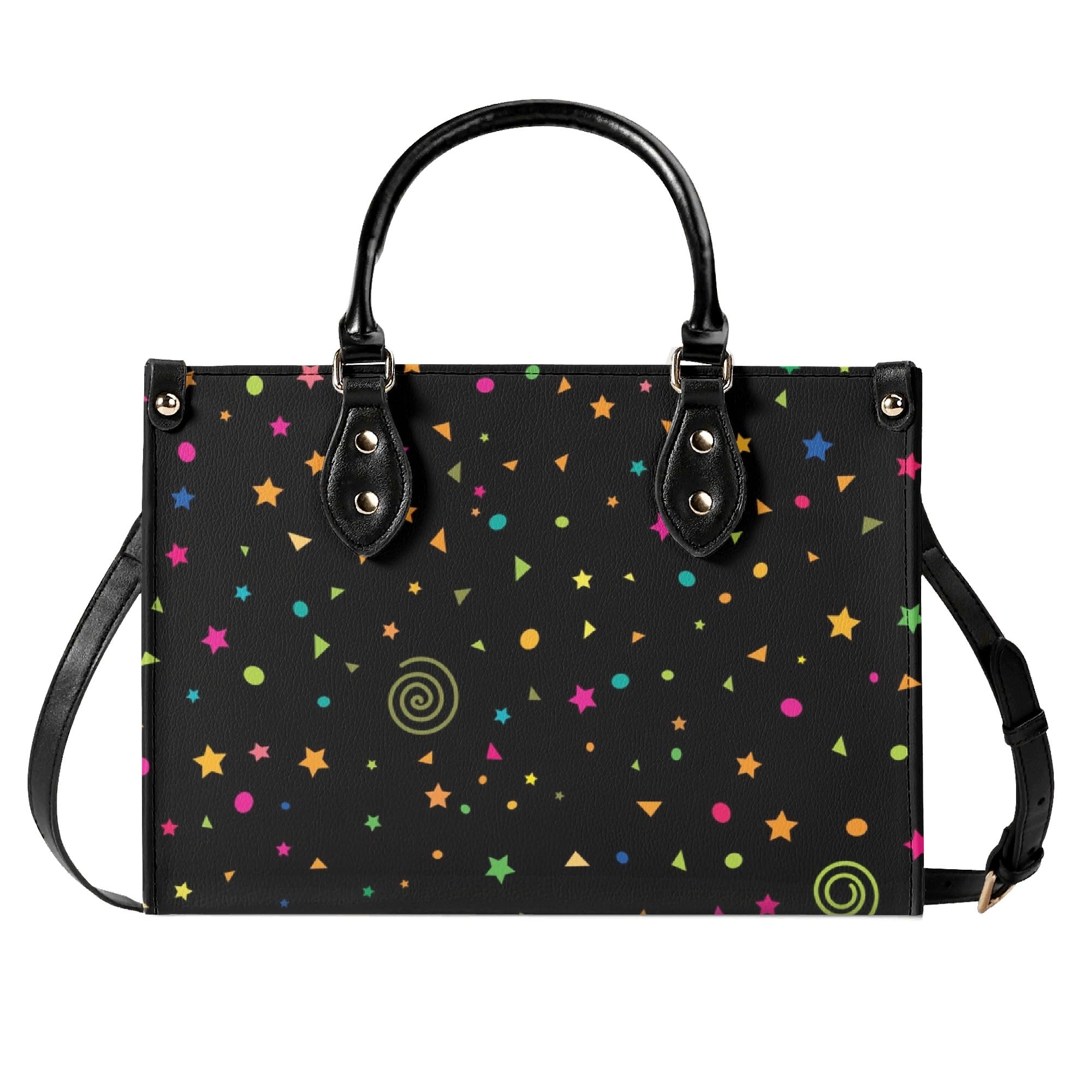 Stars And Swirls Luxury PU Leather Handbag Luxury PU Leather Handbag Printed Offshore