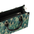 Leaf Pattern Luxury PU Leather Handbag Luxury PU Leather Handbag Plants Printed Offshore
