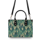 Leaf Pattern Luxury PU Leather Handbag Luxury PU Leather Handbag Plants Printed Offshore