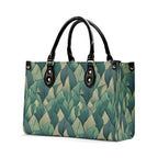 Leaf Pattern Luxury PU Leather Handbag Luxury PU Leather Handbag Plants Printed Offshore