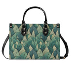 Leaf Pattern Luxury PU Leather Handbag Luxury PU Leather Handbag Plants Printed Offshore