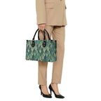 Leaf Pattern Luxury PU Leather Handbag Luxury PU Leather Handbag Plants Printed Offshore