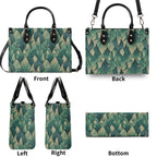 Leaf Pattern Luxury PU Leather Handbag Luxury PU Leather Handbag Plants Printed Offshore