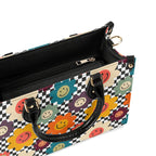 Happy Retro Flowers Luxury PU Leather Handbag Luxury PU Leather Handbag Printed Offshore Retro