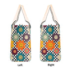 Happy Retro Flowers Luxury PU Leather Handbag Luxury PU Leather Handbag Printed Offshore Retro