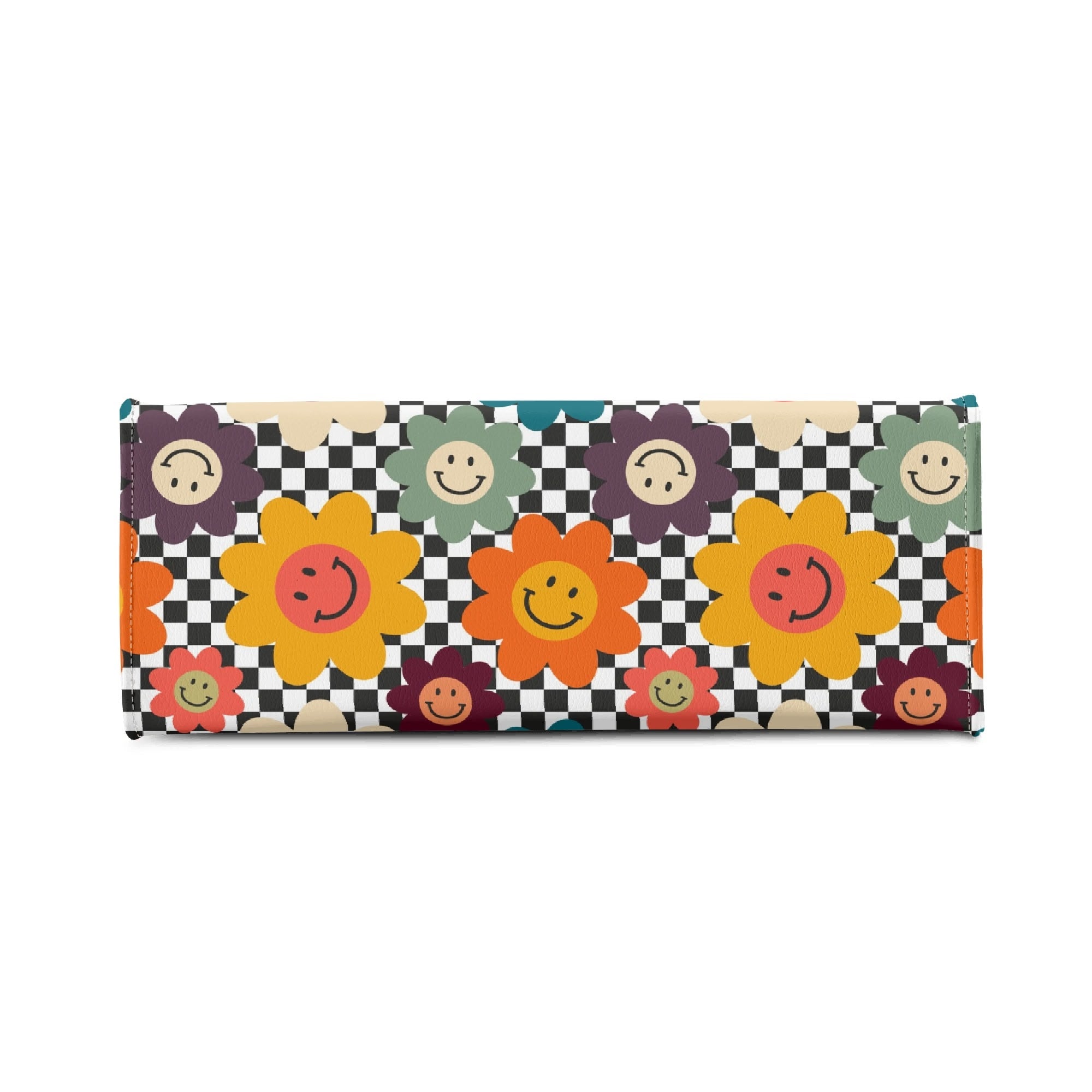 Happy Retro Flowers Luxury PU Leather Handbag Luxury PU Leather Handbag Printed Offshore Retro
