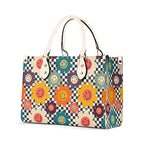 Happy Retro Flowers Luxury PU Leather Handbag Luxury PU Leather Handbag Printed Offshore Retro