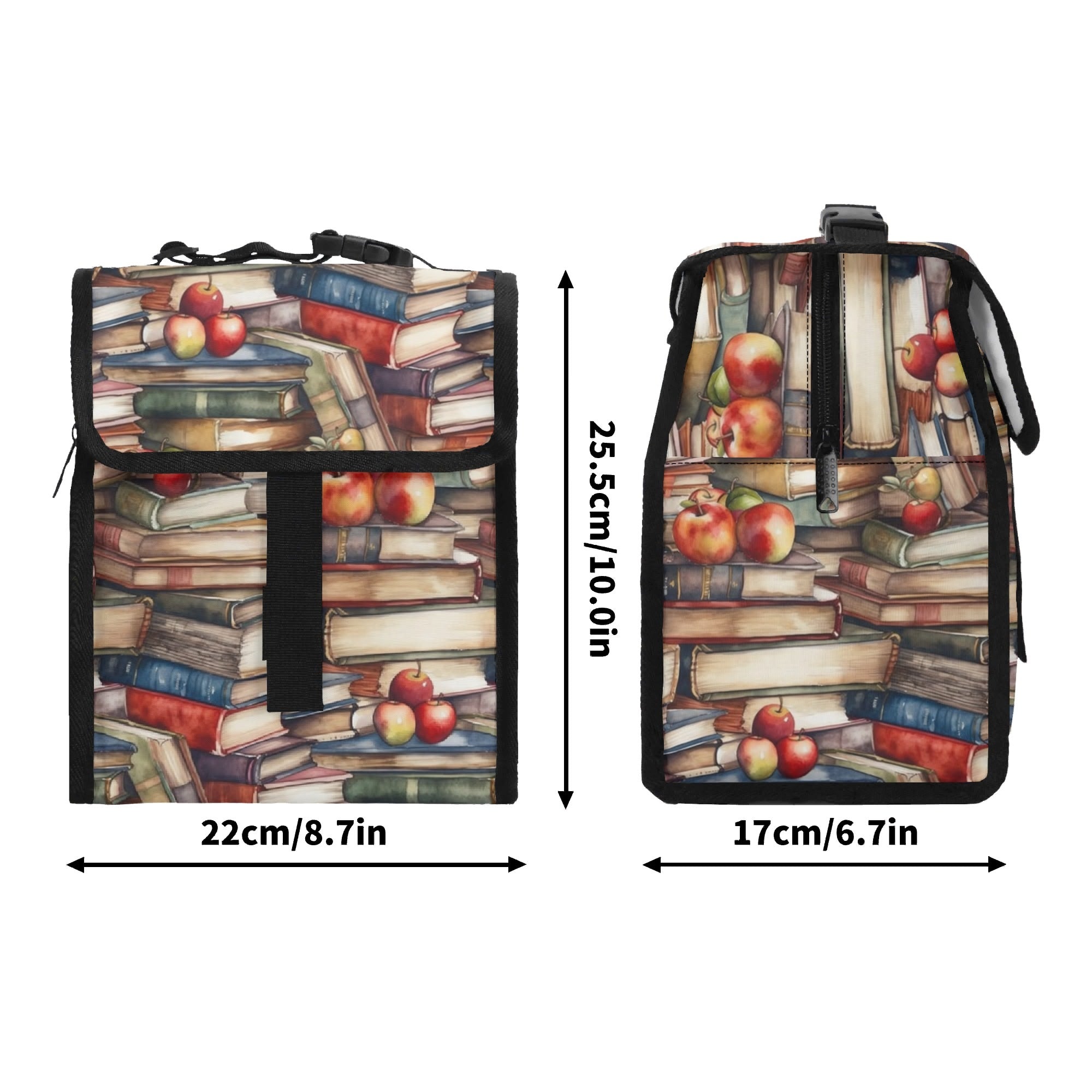 Watercolour Books Flip-top Lunch Bag Flip Top Lunch Bag Printed Offshore Reading