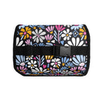 Graphic Flowers On Black Flip-top Lunch Bag Flip Top Lunch Bag Plants Printed Offshore
