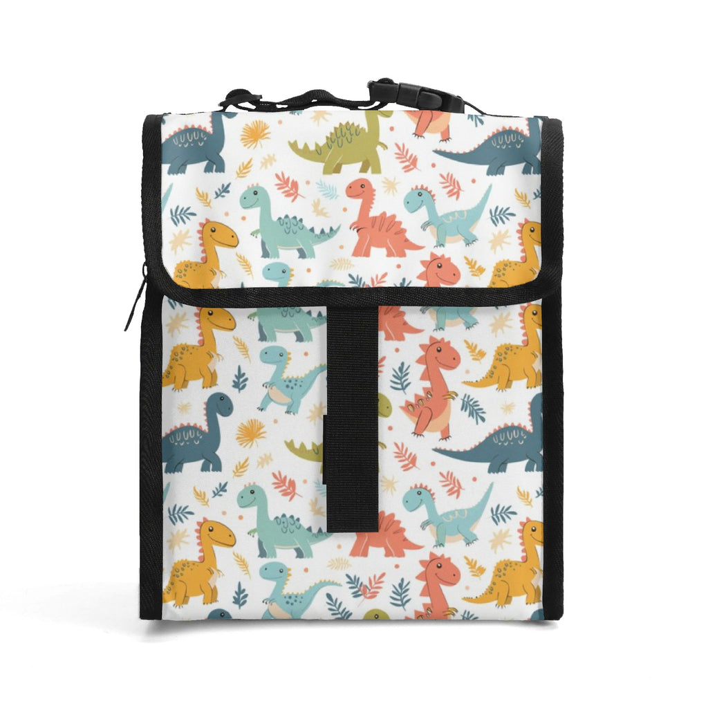 Cute Colourful Dinosaurs Flip-top Lunch Bag Default Title Flip Top Lunch Bag animal Printed Offshore