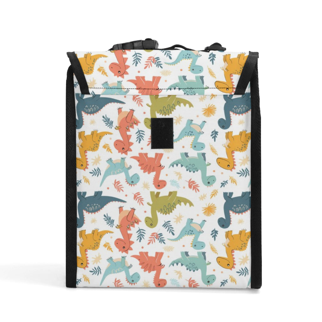Cute Colourful Dinosaurs Flip-top Lunch Bag Flip Top Lunch Bag animal Printed Offshore