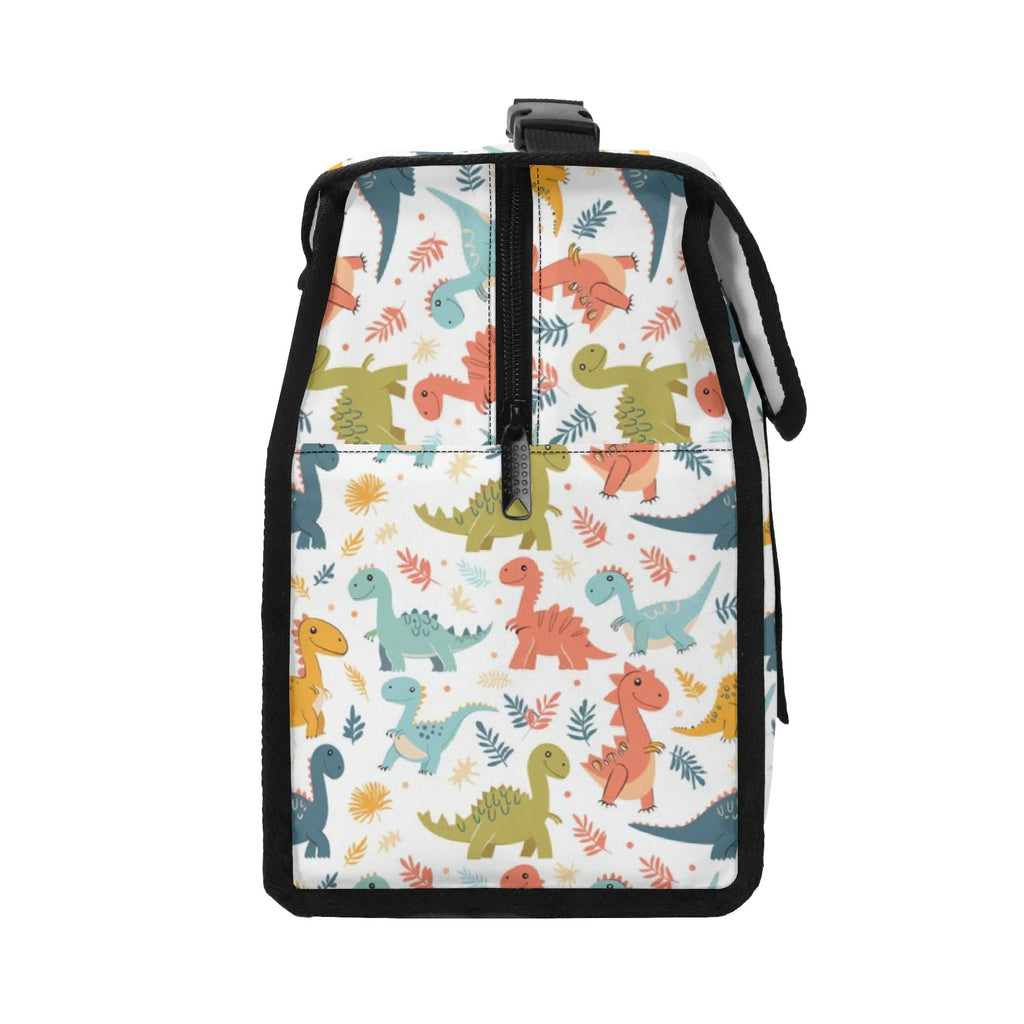Cute Colourful Dinosaurs Flip-top Lunch Bag Flip Top Lunch Bag animal Printed Offshore
