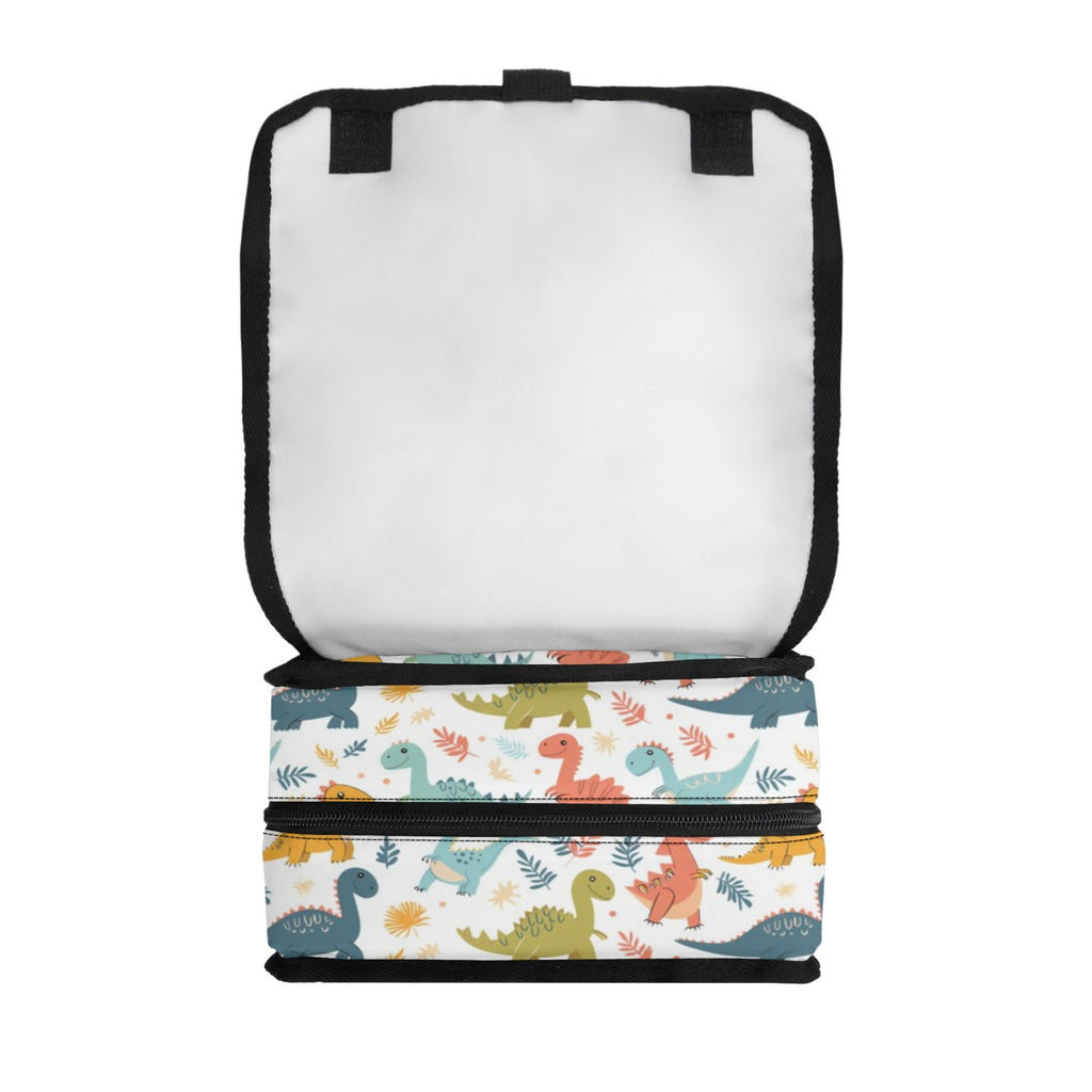 Cute Colourful Dinosaurs Flip-top Lunch Bag Flip Top Lunch Bag animal Printed Offshore