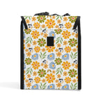 Retro Boho Flower - Flip-top Lunch Bag Flip Top Lunch Bag Printed Offshore Retro