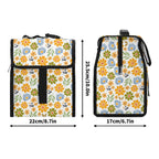 Retro Boho Flower - Flip-top Lunch Bag Flip Top Lunch Bag Printed Offshore Retro