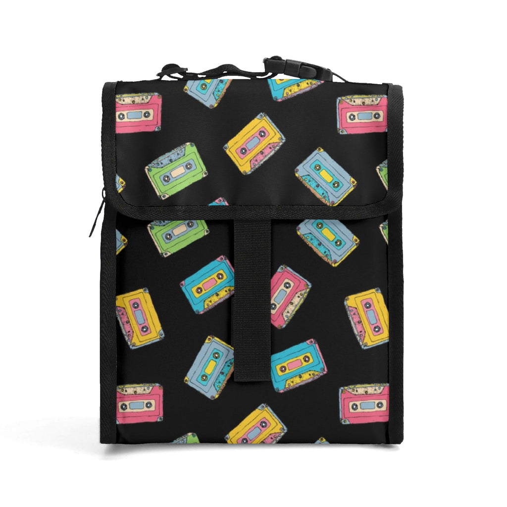 Colourful Cassettes Flip-top Lunch Bag Default Title Flip Top Lunch Bag Music Printed Offshore