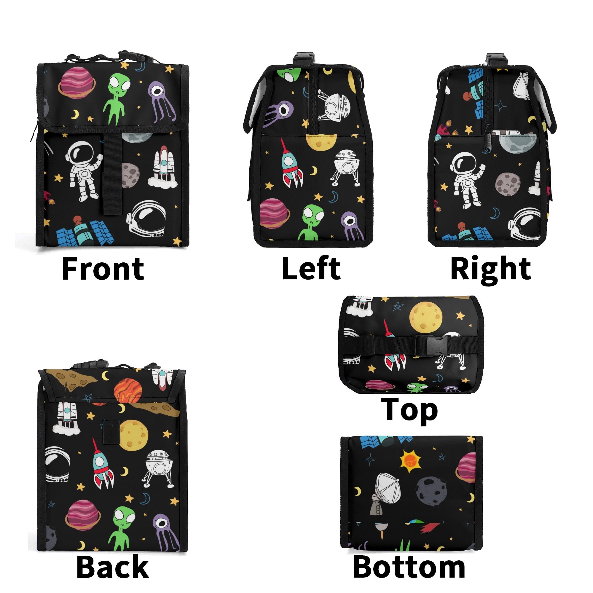 Fun Space Flip-top Lunch Bag Flip Top Lunch Bag Printed Offshore Space