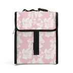 Pink Hawaiian Floral Flip-top Lunch Bag Default Title Flip Top Lunch Bag Plants Printed Offshore