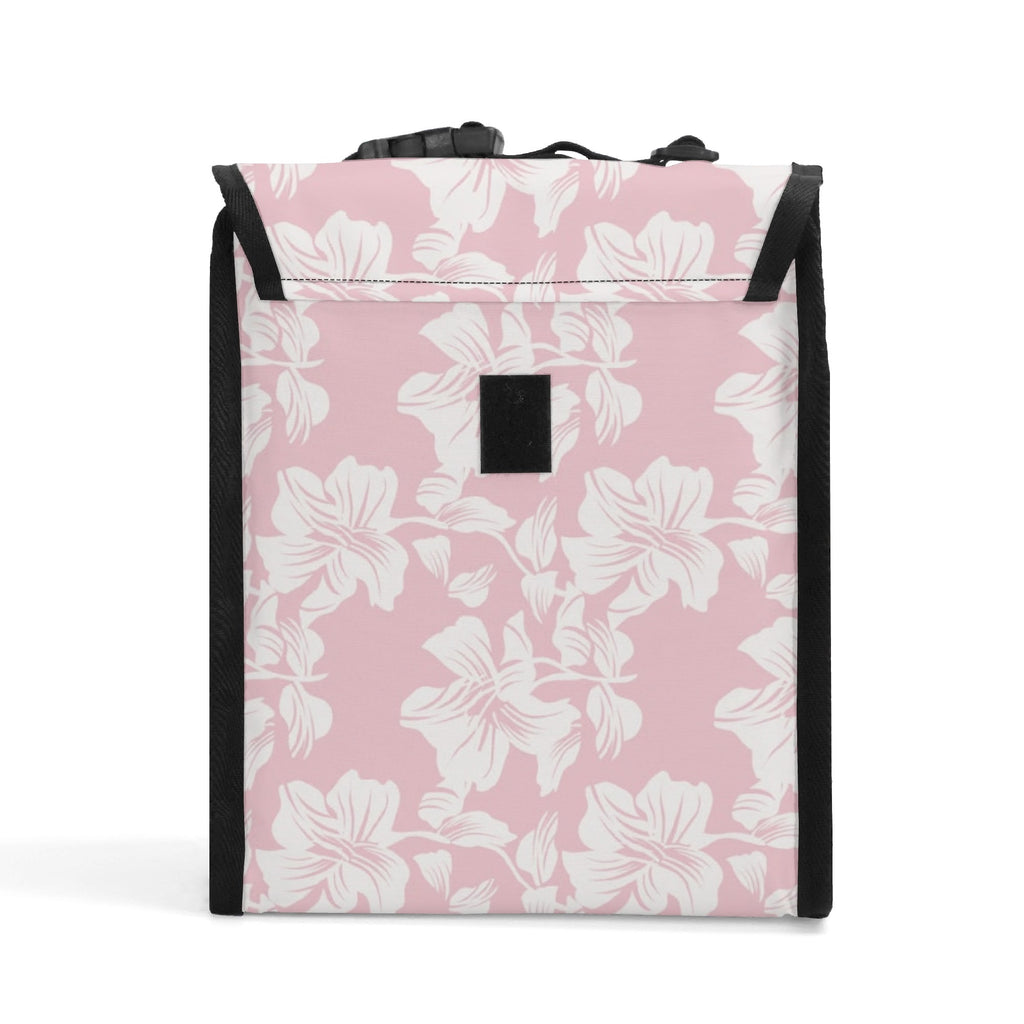 Pink Hawaiian Floral Flip-top Lunch Bag Flip Top Lunch Bag Plants Printed Offshore
