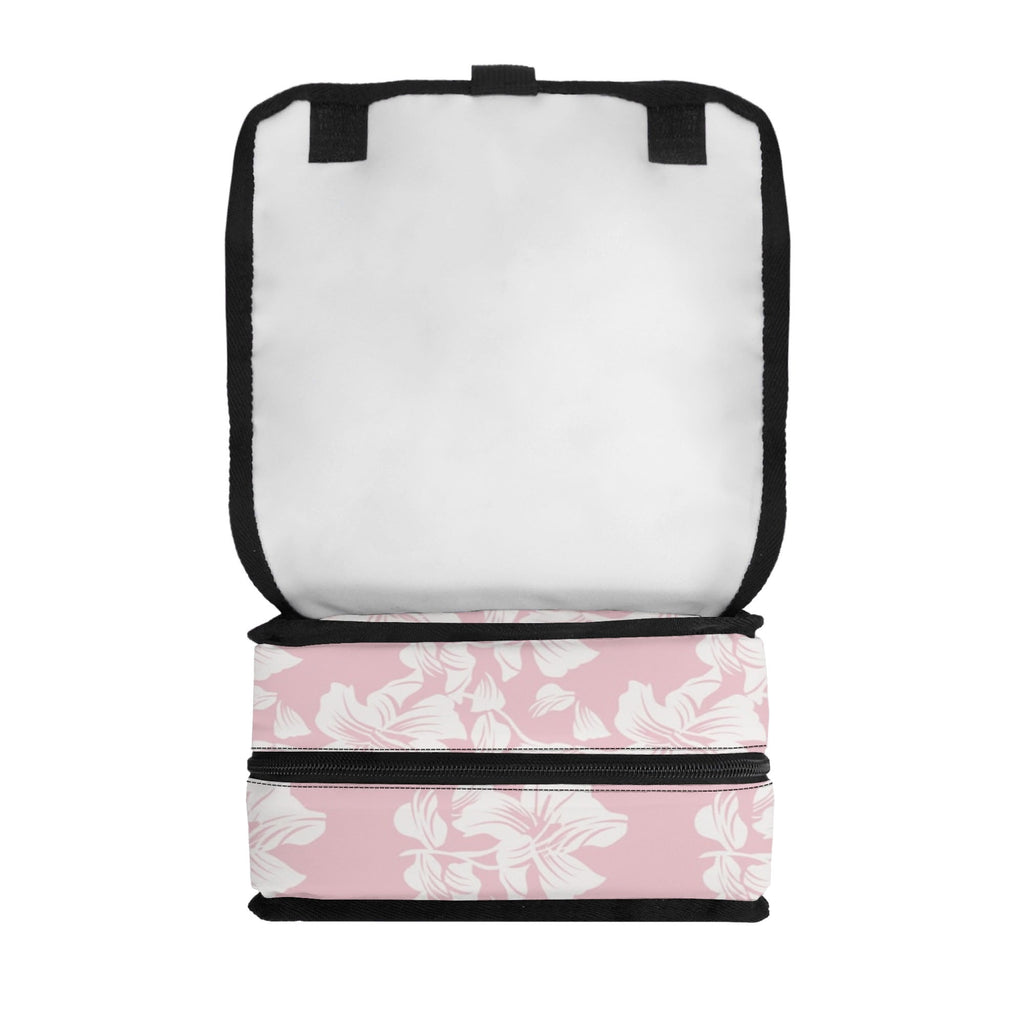 Pink Hawaiian Floral Flip-top Lunch Bag Flip Top Lunch Bag Plants Printed Offshore